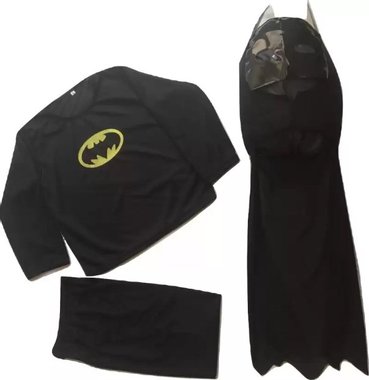 Детски костюм на Батман от три части с наметало и маска