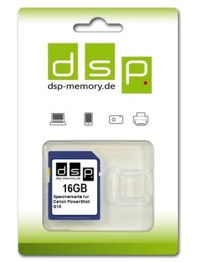 Карта памет DSP Memory 16 GB Class 10 за фотоапарат Canon PowerShot G15 
