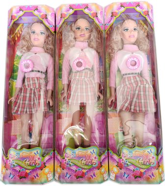 Детска играчка Голяма красива музикална кукла със светлинни ефекти в цветна подаръчна опаковка