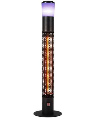 Електрическа печка Star Patio ZHQ 1588-RDM с инфрачервен нагревател външна колона LED светлини Bluetooth