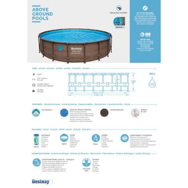 БАСЕЙН Ф549Х122СМ BESTWAY 56977