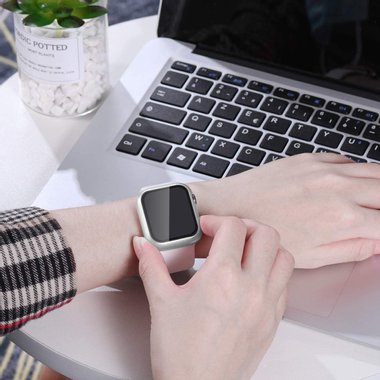 Протектор за часовник Upeak Apple Watch 38мм сребрист кейс