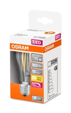 LED ЛАМПА CLA75 FIL 2700К E27 ДИМ.1055LM