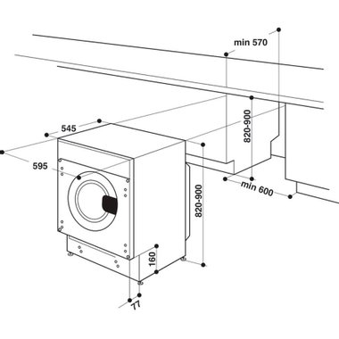 ПЕРАЛНЯ СЪС СУШИЛНЯ ЗА ВГРАЖДАНЕ WHIRLPOOL WDWG 961484 EU