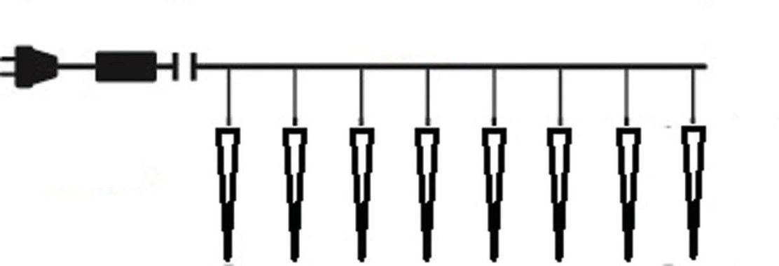 СНЯГ ПАДАЩ 3.5X0.15 M 30 LED БЕЛИ