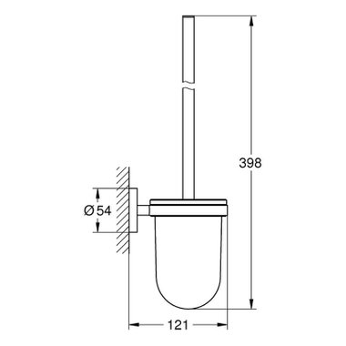 ЧЕТКА ЗА ТОАЛЕТНА ЧИНИЯ GROHE ESSENTIALS