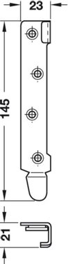 РАЗГЛОБКА ЗА ЛЕГЛО 145MM HÄFELE