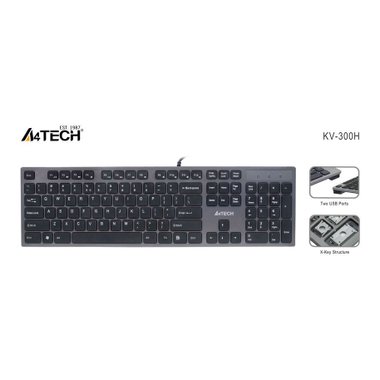Клавиатура A4 KV-300H/ HUB