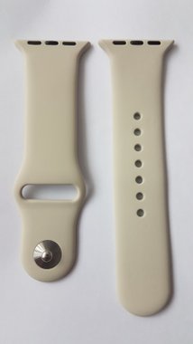 Силиконова каишка за Apple Watch антично бяла