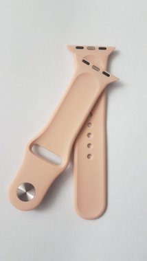 Силиконова каишка за Apple Watch ретро розова
