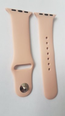 Силиконова каишка за Apple Watch ретро розова