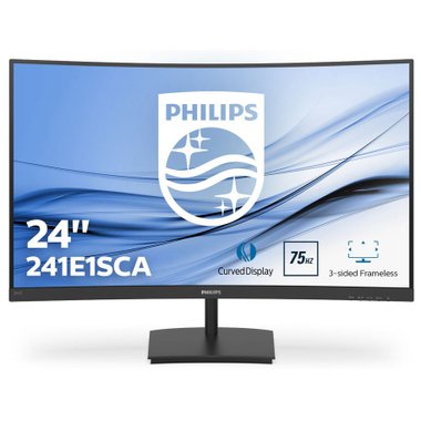 Монитор PHILIPS 241E1SCA/00  0.272 mm, 23.6 ", 59.9 см, 1920x1080, 250 cd/m², 3000:1, 178°/178°, HDMI, D-Sub