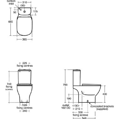 МОНОБЛОК IDEALSTANDARD TESI AQUABLADE