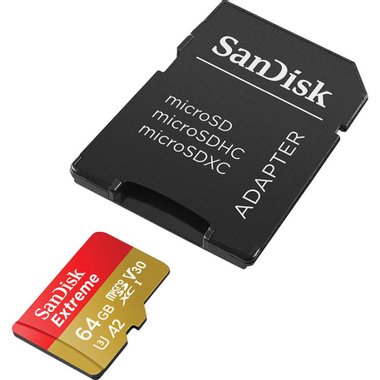 Карта памет SANDISK MICROSD EXTREME 64GB 160MB  КЛАС 10 U3 А2 V30 XC-I