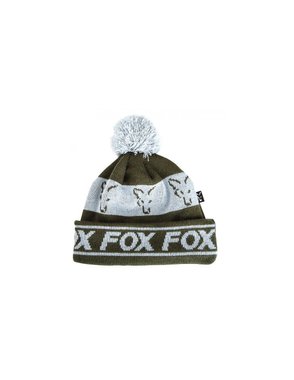 Fox Green & Silver Lined Bobble зимна шапка