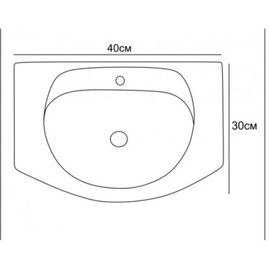 ПОРЦЕЛАНОВ УМИВАЛНИК ДЕНИЗ 40х30х14