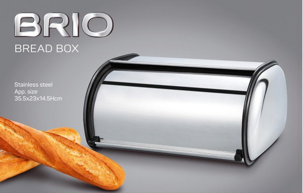 BRIO Metallica Кутия за хляб 35.5x23x14.5см