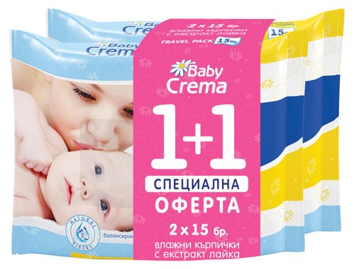 Baby Crema Бебешки влажни кърпички