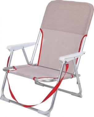 Плажен алуминиев стол, червен