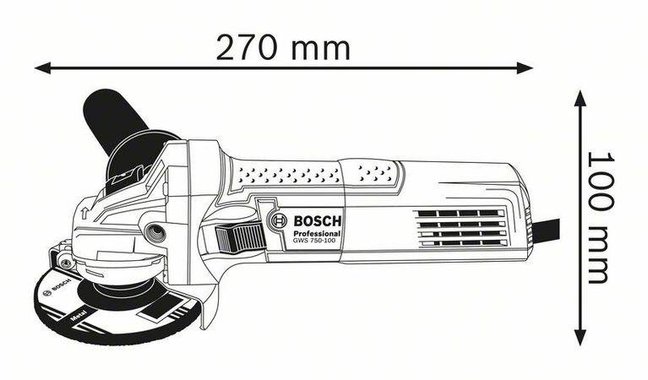 Ъглошайф  Bosch Blue GWS 750 S 115мм