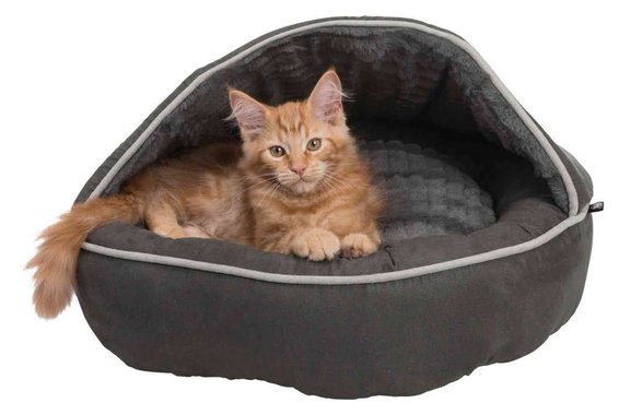 Кошница за котки Trixie Donut, велур/плюш, сива ф70 см., внос от Германия