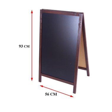 Двустранeн дървен дисплей за клиенти 93 x 56 см махагон 3741