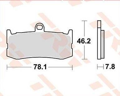 Комплект предни спирачни накладки TRW Sinter Track Racing MCB816SRQ