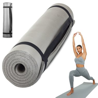 Подложка за фитнес / йога сива OEKO-TEX® 180 х 80 х 1,2 см., внос от Германия