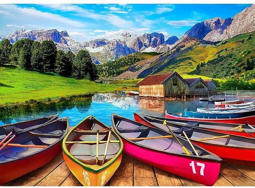 Пъзел Италия Алпийско езеро 1000 части HUADADA