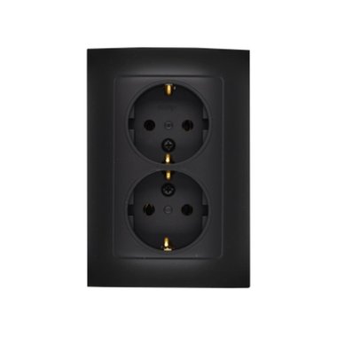 КОНТАКТ ШУКО 16А, ДВОЕН - ЧЕРЕН МАТ | Mr Bricolage | Oferta.bg