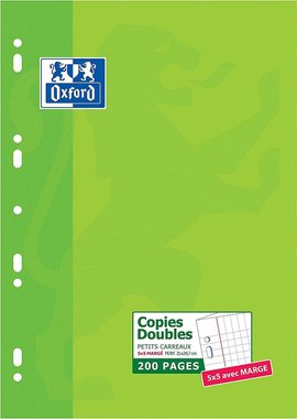 Комплект карирани листи 200 бр. А4 в папка OXFORD Copies Doubles