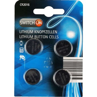 Бутонна батерия CR2016 Switch On