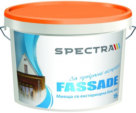 Бяла фасадна боя  Spectra Fassade15 л
