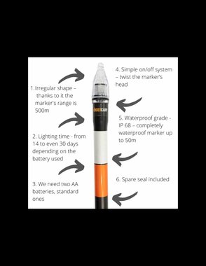 Светещ маркер шамандура 6м Undercarp Carp Marker Pole Blue