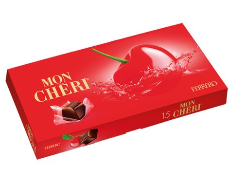 Ferrero Mon Cheri Шоколадови бонбони с ликьор и череши