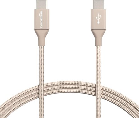 Кабел за зареждане USB Type-C към Type-C Amazon Basics ‎UTC-C-2.0-1FT 30см Кабел трансфер на данни 