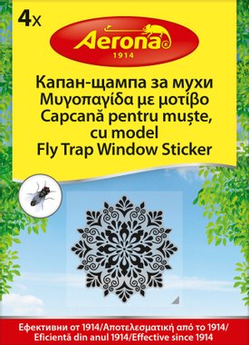 Ленти за мухи за прозорец Aerona, с декорация, 4 бр