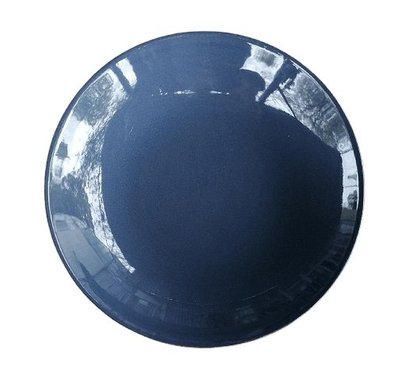 Промо пакет 6 бр. Порцеланова чиния дълбока, тъмно синя 22 см. внос Португалия, преоценка 