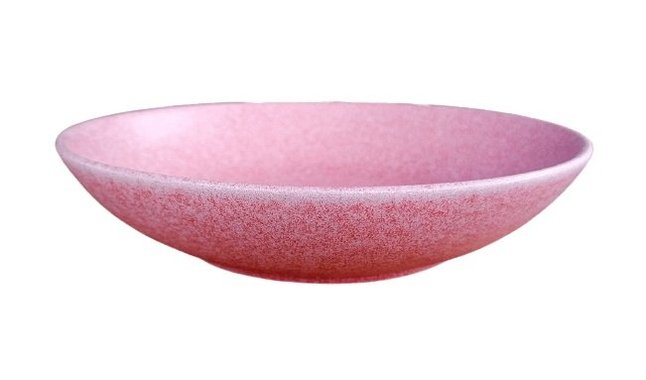 Промо пакет 6 бр. Порцеланова чиния дълбока, розова 21 см. внос Португалия, преоценка