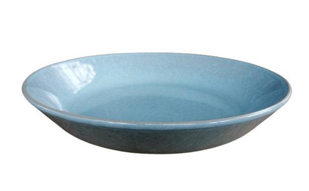 Порцеланова чиния дълбока, синя 24 см. внос Португалия, преоценка