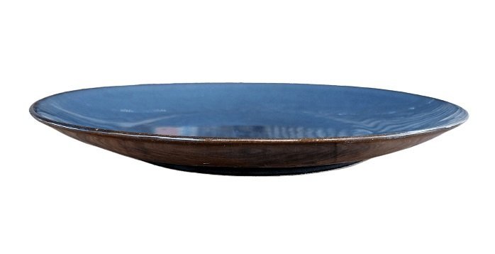 Порцеланова чиния плитка, тъмно синя 27 см. внос Португалия, преоценка 