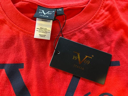 Мъжка тениска 19V69 Italia Rayan Red by Versace 19.69 Mens T-Shirt блуза с къс ръкав