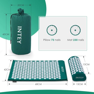 Подложка и възглавница за акупресура INTEY Wellness Therapy