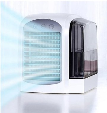 Мини въздушен охладител Air Conditioner WT-F10 3 скорости вентилатор с вода LED светлини преносим охладител мобилен климатик 