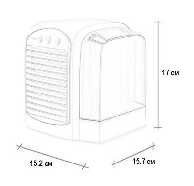 Мини въздушен охладител Air Conditioner WT-F10 3 скорости вентилатор с вода LED светлини преносим охладител мобилен климатик 