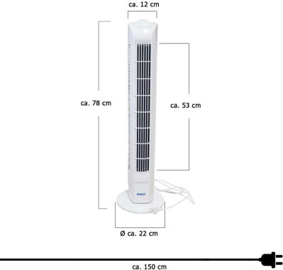 Вентилатор Кinzo 5086 45W 78см колонен вентилатор 
