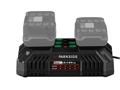 Parkside® Двойно зарядно за акумулаторни батерии