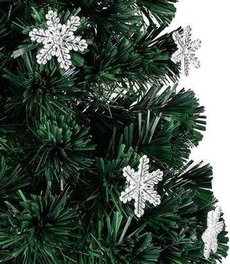 Коледна елха 210 см. със светещи звезди и фиброоптични влакна многоцветна ANYSUN