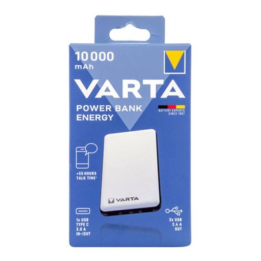 ВЪНШНА БАТЕРИЯ VARTA ENERGY 10000MAH 579761ВЪНШНА БАТЕРИЯ VARTA ENERGY 10000MAH 579761