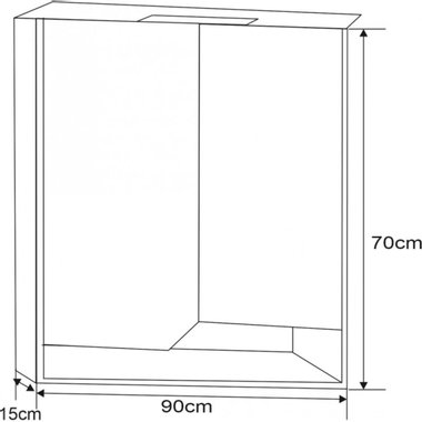 ОГЛЕДАЛЕН ШКАФ ЗА БАНЯ ICMC 9015-70